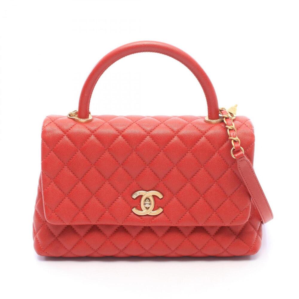 Chanel Coco Handle 29 Top Flap Handbag, Matelassé 2-Way Caviar Skin (Grained ...